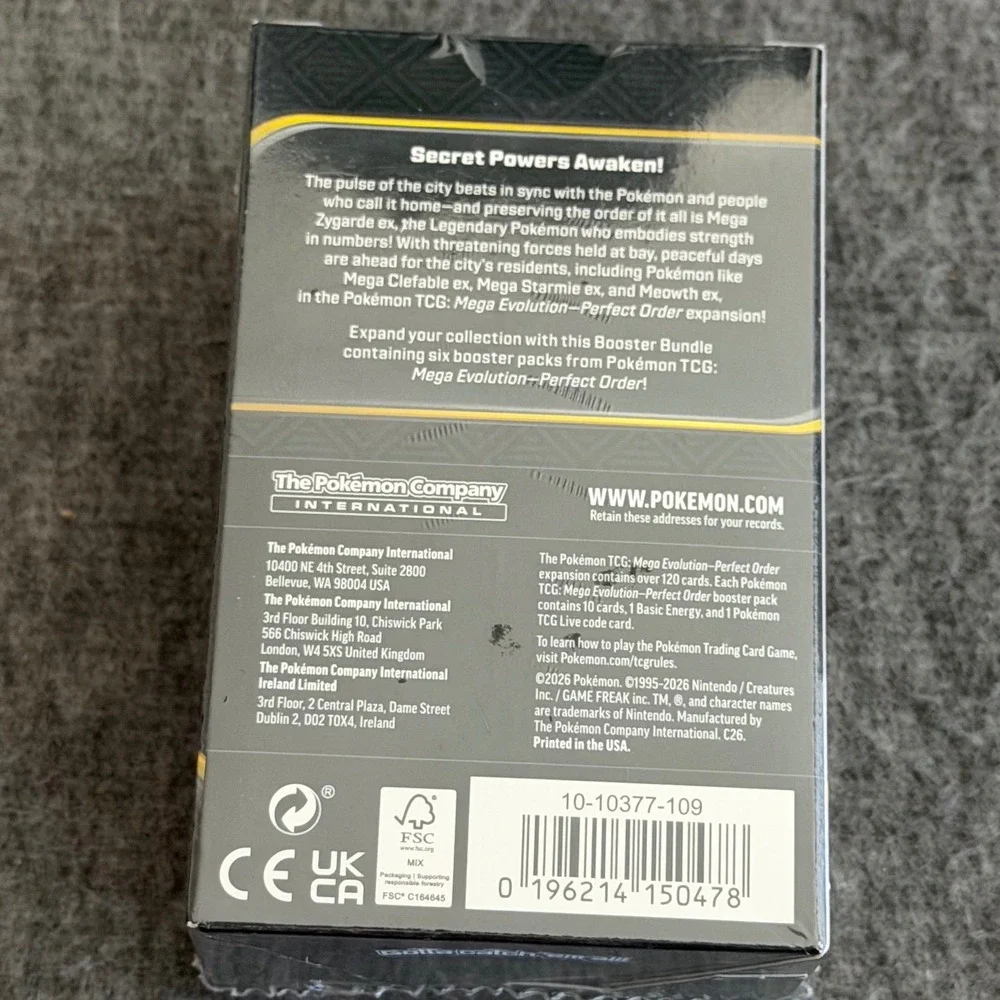 Pokemon TCG Mega Evolution Perfect Order Booster Bundle 6 Packs Factory Sealed